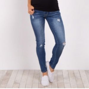 Pink Blush over the bump maternity jeans - size 29